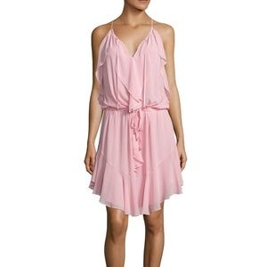 NWT Laundry by Shelli Segal Dreamy Pink Chiffon dress SZ 14